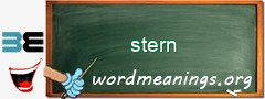 WordMeaning blackboard for stern